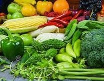 Green red yellow vegetables 2023